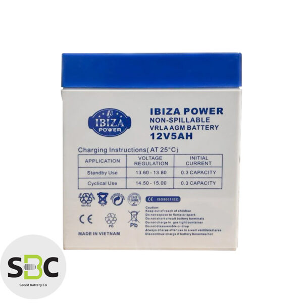 باتری Ibiza Power 12V 5Ah