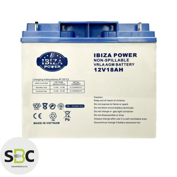 باتری Ibiza Power 12V 18Ah