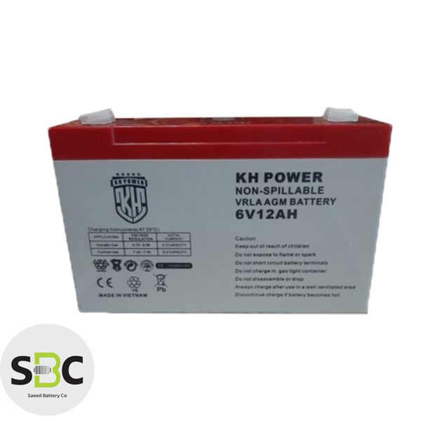 باتری 6 ولت 12 آمپر کی اچ پاور KH Power